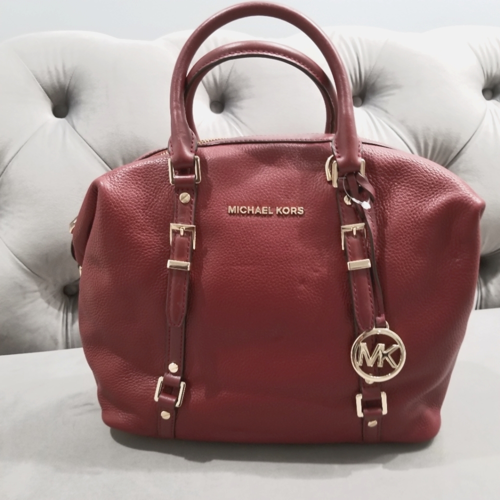 NWT Michael Kors Bedford Legacy Brandy MD Conv Satchel Leather